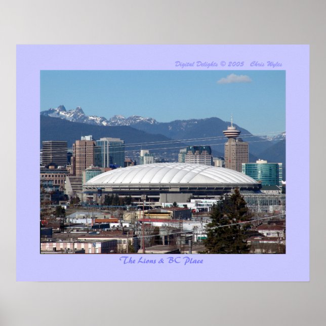 Poster Lions & BC Place (Devant)