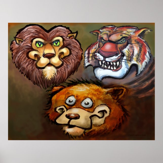 Poster Lions et Tigres et Ours Oh My! (Devant)