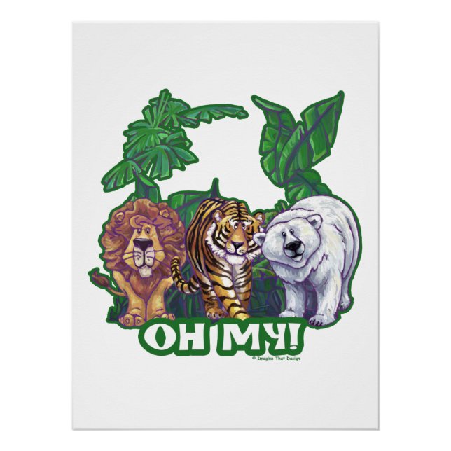 Poster Lions Tiger Ours Oh Mon (Devant)