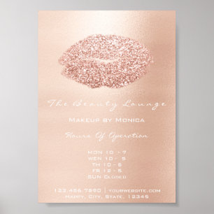 Poster LIps maquillage Artiste Parties scintillant Beauté