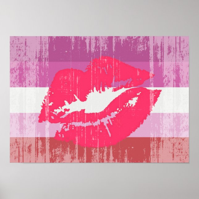 POSTER LIPSTICK LESBIAN PRIDE DÉTRUIT CONCEPTION (Devant)