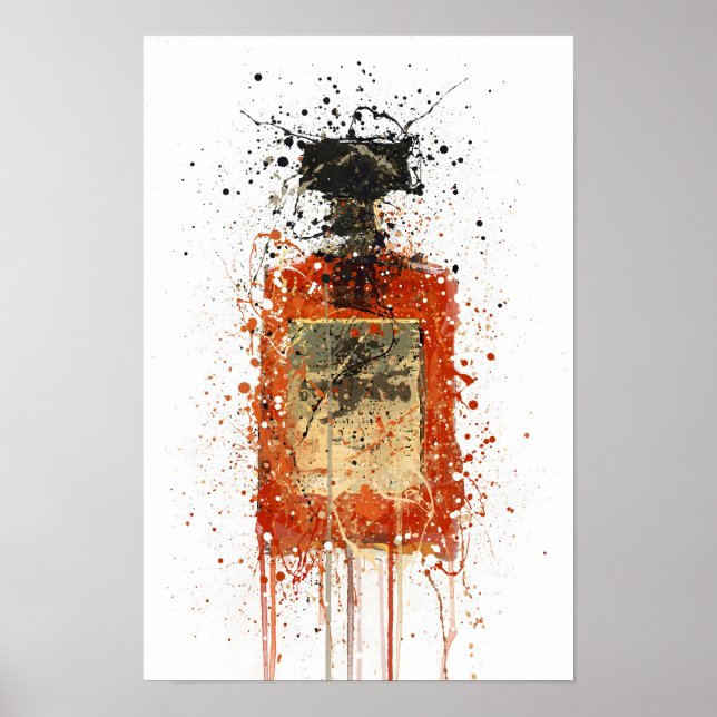 Poster Liqueur Bottle Wall Art Print 'Almond' (Devant)