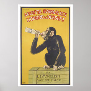Poster Liqueur de dessert à l'anis ou Anisette Vintage