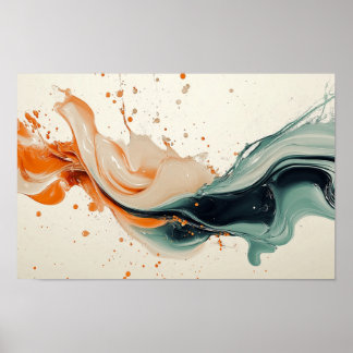 Poster liquide coloré