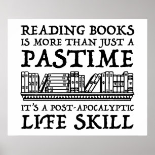 Poster Lire Des Livres Est Plus Qu'Un Simple Pastime