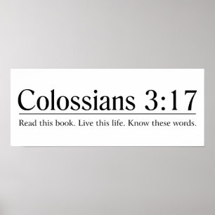 Poster Lire la Bible Colossiens 3:17