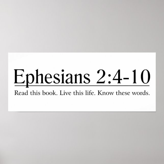 Poster Lire la Bible Éphésiens 2:4-10 (Devant)