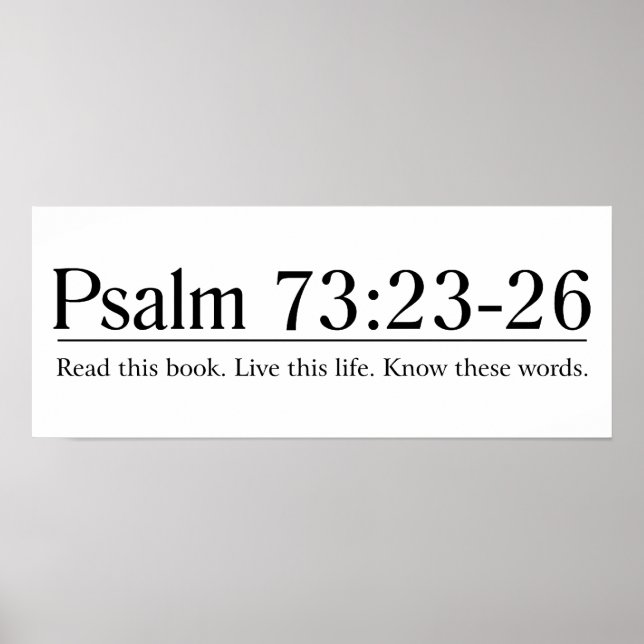 Poster Lire la Bible Psaume 73:23-26 (Devant)