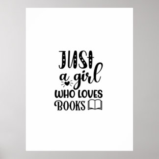 Poster Lire L'Art Juste Une Fille Qui Aime Les Livres