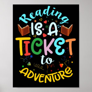 Poster Lire le livre de l'enseignant de la bibliothèque d