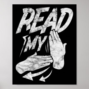 Poster Lire Ma Main Sourd Américain Signal Distresse