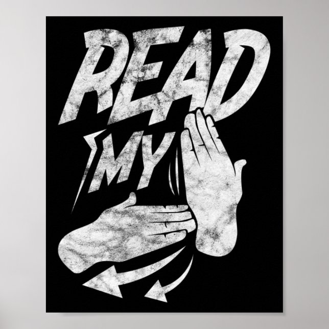 Poster Lire Ma Main Sourd Américain Signal Distresse (Devant)