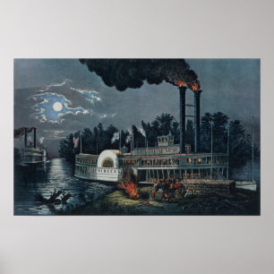 Poster Lire sur le Mississippi