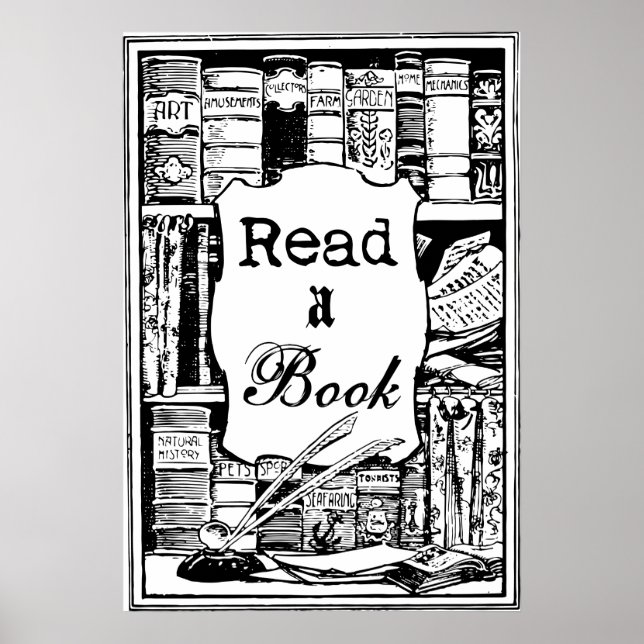Poster Lire un livre (Devant)