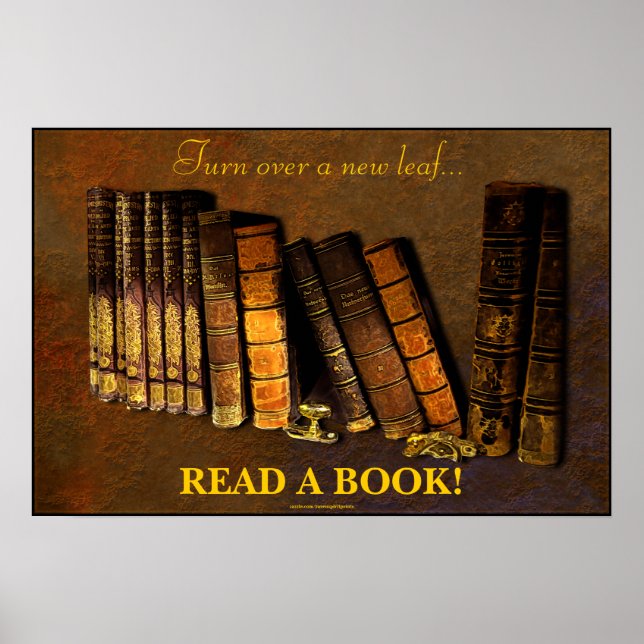 Poster LIRE UN LIVRE L'affiche d'alphabétisation éducativ (Devant)