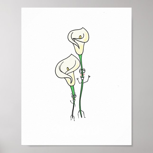 Poster lis pacifiques, thème de fleurs mignon (Devant)
