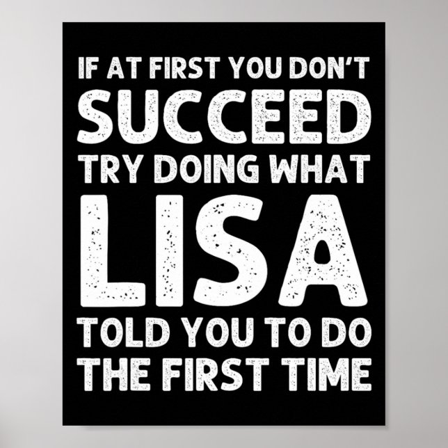 Poster Lisa Name D Birthday Funny Christmas Jo  (Devant)