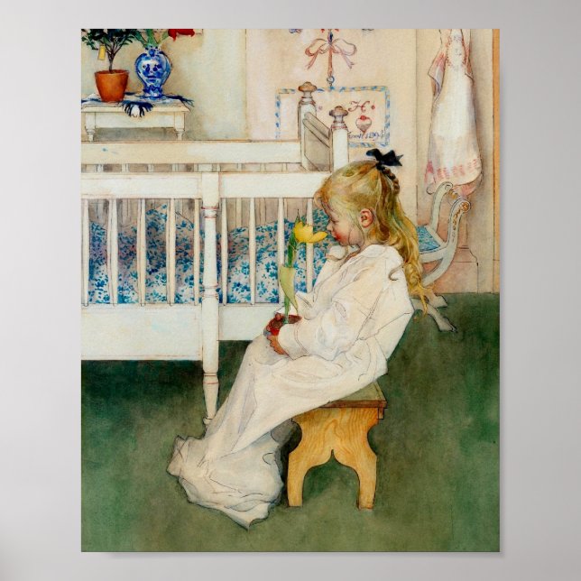 Poster Lisbeth avec Tulipe jaune (Devant)