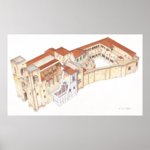 Poster Lisboa Portugal Cathédrale