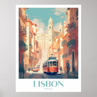Poster Lisbonne Imprimé Mur Art