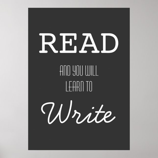 Poster Lisez et vous apprendrez à écrire l'affiche (Devant)