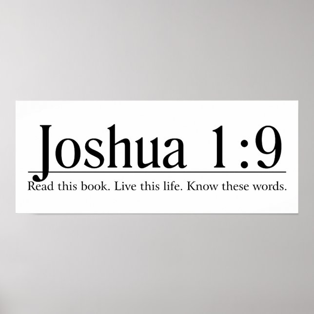 Poster Lisez la Bible Josué 1:9 (Devant)