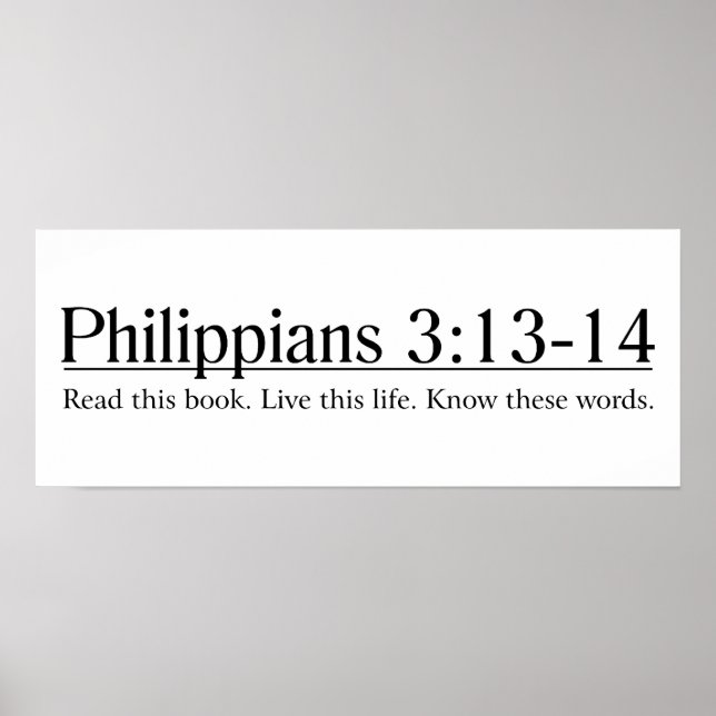 Poster Lisez la Bible Philippiens 3:13-14 (Devant)