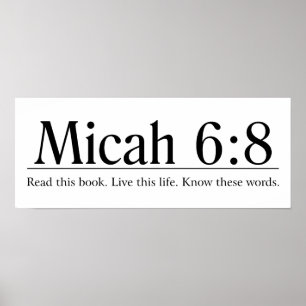 Poster Lisez le 6:8 de Micah de bible