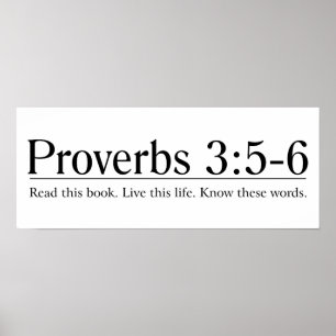 Poster Lisez les proverbes bibliques 3:5-6