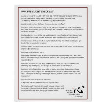 Liste de contrôle avant vol WHC
