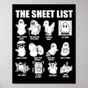 Poster Liste De Feuilles Fantaisie Fantaisie Puns Hallowe