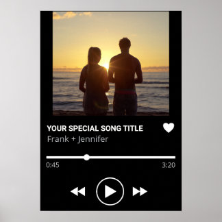 Poster Liste de lecture de noms de chansons personnalisés