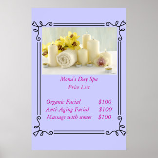 Poster Liste de prix