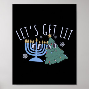 Poster Lit Chrismukkah Hanoukka Noël Match