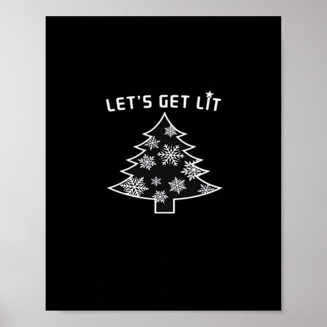 Poster Lit Noël Arbre de Noël Lumières de vacances Essent (Devant)