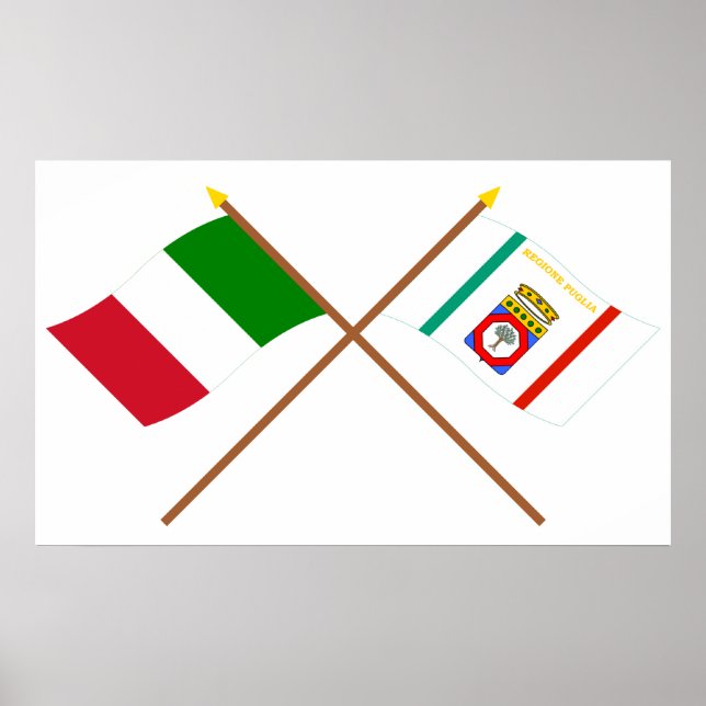 Poster L'Italie et les Pouilles ont croisé des drapeaux (Devant)