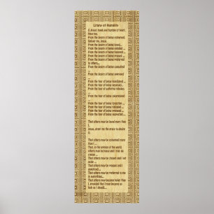 Poster Litanie d'humilité