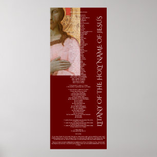 Poster litanie du saint nom de jésus