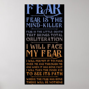 Poster Litany Against Fear Dune 2021