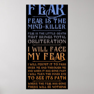Poster Litany Against Fear Dune 2021