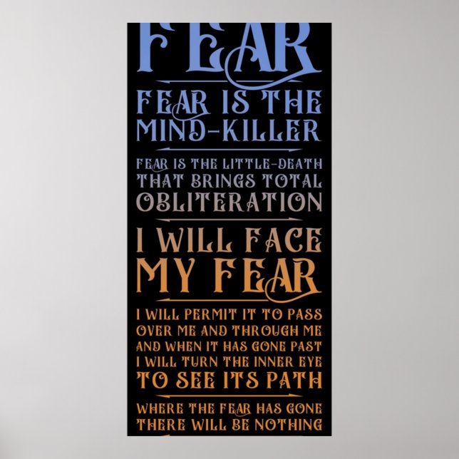 Poster Litany Against Fear Dune 2021 (Devant)