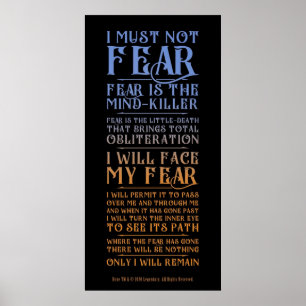 Poster Litany Against Fear Dune 2021