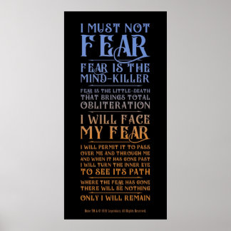 Poster Litany Against Fear Dune 2021