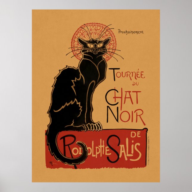 Poster Lithographie couleur de la Tournée du Chat Noir (Devant)