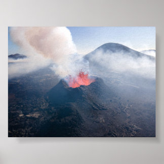 Poster Litli Hrutur volcano eruption in Iceland