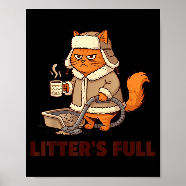 Poster Litter’s Full Funny Cat Lovers Christmas Xmas  (Devant)
