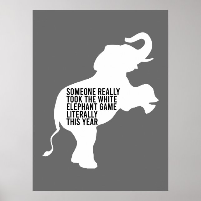 Poster Littéralement le moins drôle de cadeau d'éléphant  (Devant)