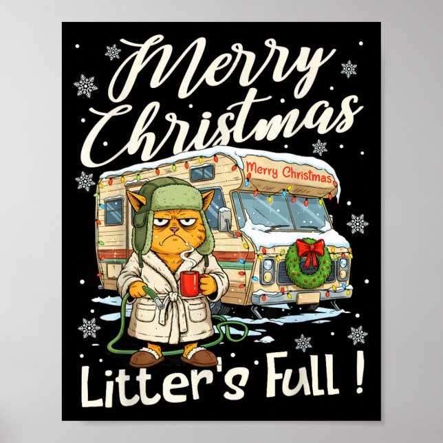 Poster Litter's Full Funny Cat Parody Outfit Sarcastic Ch (Devant)