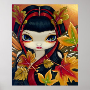 Poster Little Autumn Leaves ART IMPRIMER automne fée