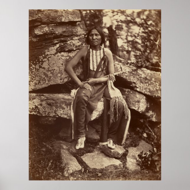 Poster Little Bear, Cheyenne, 1875 (Devant)